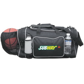 Blank SP2663 23" Jumbo Sports Bag, 600D Polyester, 23.5" W X 13" H X 11.5" D