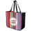 Blank TO4815 Large Multi-Stripe Recycled Tote, 120 Gram Non Woven And 30 Gram Laminated Non Woven Polypropylene, 16.25" W X 14.5" H X 6.75" D, Price/piece
