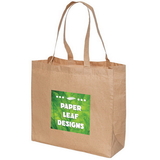 Blank TO5299 Large Laminated Paper Shopping Tote, 100 Gsm Mixture Of Paper And Polyester, 15.5" W X 14.5" H X 6.5" D