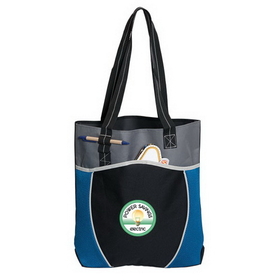 Blank TO8366 Tote Bag, 600D Polyester With Mesh, 15.5" W X 15" H X 2.5" D