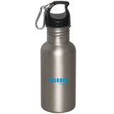 Blank WB7075 Wide Mouth 500 Ml (16 Oz.) Stainless Steel Water Bottle, Stainless Steel, 8.75