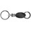 Custom High Caliber Line A7014 Gunmetal Elliptical Key Chain