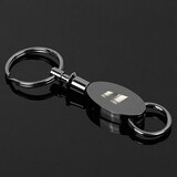 High Caliber Line A7014 Gunmetal Elliptical Key Chain