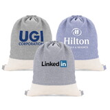 Custom TwinTone Recycled Cotton Drawstring Bag