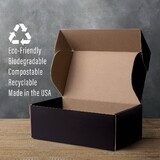 Custom Medium Corrugated Box - 11x6.5x4 For Mailers, Gifting And Kits (Black Box Print, 1/0, Matte)