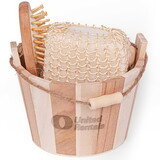 Custom High Caliber Line H172 Bamboo Bucket Bath and Massage Set