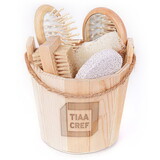 High Caliber Line H173 Bucket Bath and Beauty Set - Wood