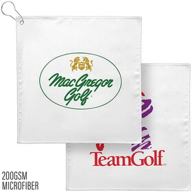 Custom High Caliber Line H740 12x12 Golf Towel w/Grommet 200GSM