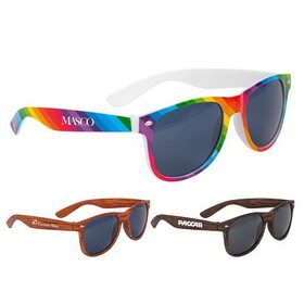 Custom High Caliber Line J622 Kalani Rainbow/Wood Sunglasses Wood