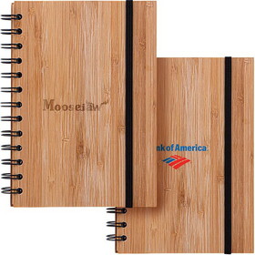 Custom High Caliber Line JT124 EverGreen Bamboo Notebook with Recycled Paper Bamboo