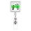 Custom Square-Shaped Retractable Badge Holder, 1 1/4" Diam, Price/each