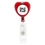 Custom Heart-Shaped Retractable Badge Holder, 1 1/4" Diam, Price/each