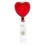 Custom Heart-Shaped Retractable Badge Holder, 1 1/4" Diam, Price/each