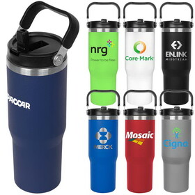 Custom High Caliber Line S820 30oz. Stainless Steel Insulated Mug with Handle and Built-In Straw