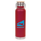 Custom High Caliber Line S961 22 oz Double Wall Stainless Steel Vacuum Water Bottle w/Bamboo Lid And Copper Lining