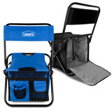 High Caliber Line T114 Folding Chair with 24 Can Cooler Bag & Pockets