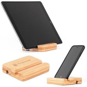 Custom High Caliber Line T134 Eco-Friendly Bamboo Tablet and Mobile Device Holder