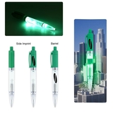 Custom Green Plastic Light Pen, 5 1/4