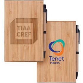 Bamboo Notepad with Sticky Note and Pen
