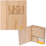 Custom High Caliber Line T947 Bamboo Board Memo Pad & Sticky Note Set