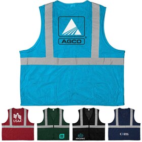 Custom High Caliber Line VNP4 100% Polyester Premium Reflective Safety Vest