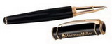 Custom 10303-BLACK - Executive Rollerball Black with Gold Appointments