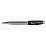 Custom 10901 - Executive Twist Action Ballpoint Pen Black and Silver Classy