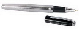 Custom 10903 - Executive Rollerball Pen Black and Silver Classy