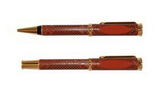 Custom 1213GL - Ibellero Leather Ballpoint Pen and Roller Ball