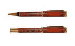 Custom 1213GL - Ibellero Leather Ballpoint Pen and Roller Ball