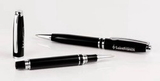 Custom 12213-BK - Perfect Balance Twist Action Ballpoint Pen & Rollerball Pen - Black
