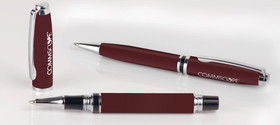 Custom 12213-BR - Perfect Balance Twist Action Ballpoint Pen & Rollerball Pen - Brown