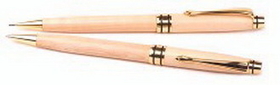 Custom 3612-MAPLE - Impella Wood Twist Action Ballpoint Pen & Pencil