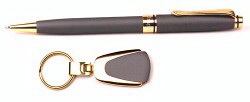 Custom 3618-CHARCOAL - Impella Ballpoint Pen and Keychain Set