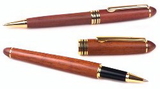 Custom 3713-ROSE-WOOD - Wooden Illusion Series Ballpoint & Rollerball Pen Set