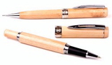 Custom 55923-MAPLE - Inforest Flat Top Wood Twist Action Pencil & Screw off Cap Rollerball