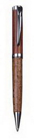 Custom 5801R - Istrich Leather Ballpoint Pen with Rosewood Top