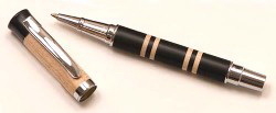 Custom 58803-M - Infusion-Black Metal and Maplewood Rollerball
