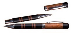 Custom 58813-R - Infusion-Black Metal and Rosewood Ballpoint & Rollerball