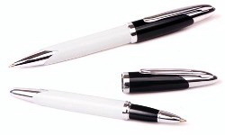 Custom 59413-BLACK-WHITE - Instructor2 Series Rollerball & Ballpoint Pen Set