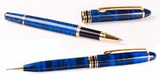 Custom 6023-BLUE-MARBLE - Ineuro Rollerball Pen & Pencil Set