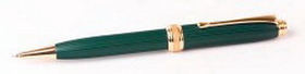 Custom 6701-GREEN - Best Seller - Inluxus Executive Twist Action Ballpoint Pen with Gold Appointments