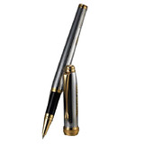 Custom 6703-CHROME - Best Seller - Inluxus Executive Rollerball Pen with Gold Appointments and Snap off Cap