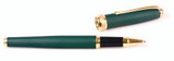 Custom 6703-GREEN - Best Seller - Inluxus Executive Rollerball Pen with Gold Appointments and Snap off Cap