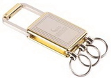 Custom 6708 - Silver and Gold Key Chain with Valet Option for 3 Keys