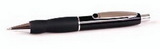 Custom 7301-BLACK - Ignite Rubber Cushioned Fingergrip Retractable Ballpoint Pen