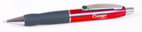Custom 7301-RED - Ignite Rubber Cushioned Fingergrip Retractable Ballpoint Pen