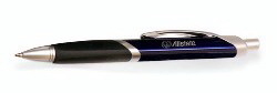 Custom 8601-BLUE - Intriad Triangular Retractable Ballpoint Pen with Rubber Grip