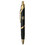 Custom 8601-GD-BLACK - Intriad Triangular Retractable Ballpoint Pen with Rubber Grip - Gold Appointments, Price/each