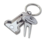Custom GDBKEY - Two-Tone Silver Divot, Ball Marker Keychain